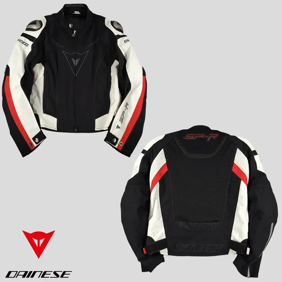 DAINESE 다이네즈 블랙 화이트 레드 SP-R 리플렉티브 메쉬 나일론