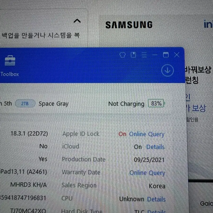 아이패드 프로 12.9 5세대 2tb + 애케플 + 로지텍 콤보터치