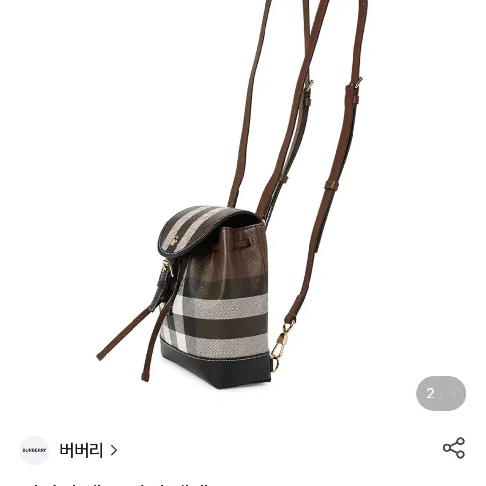 버버리 체크 여성 백팩 MICRO BACKPACK