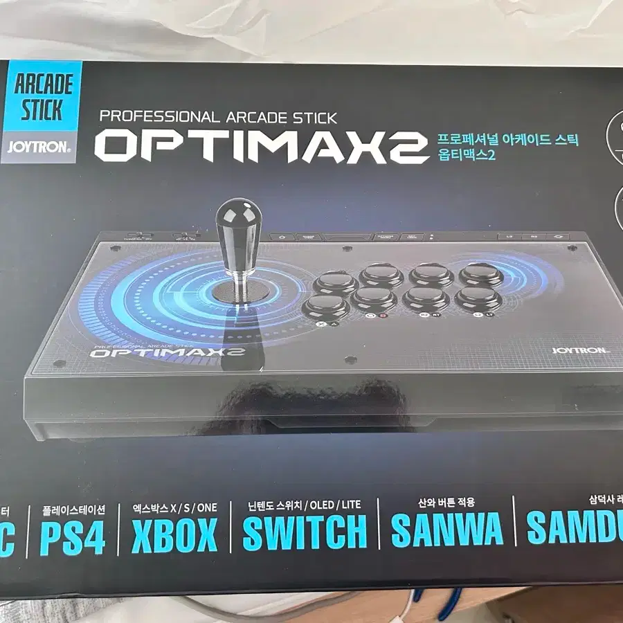 조이트론 PC 무각 삼덕사 레버 조이스틱 옵티맥스2(철권 조이스틱)