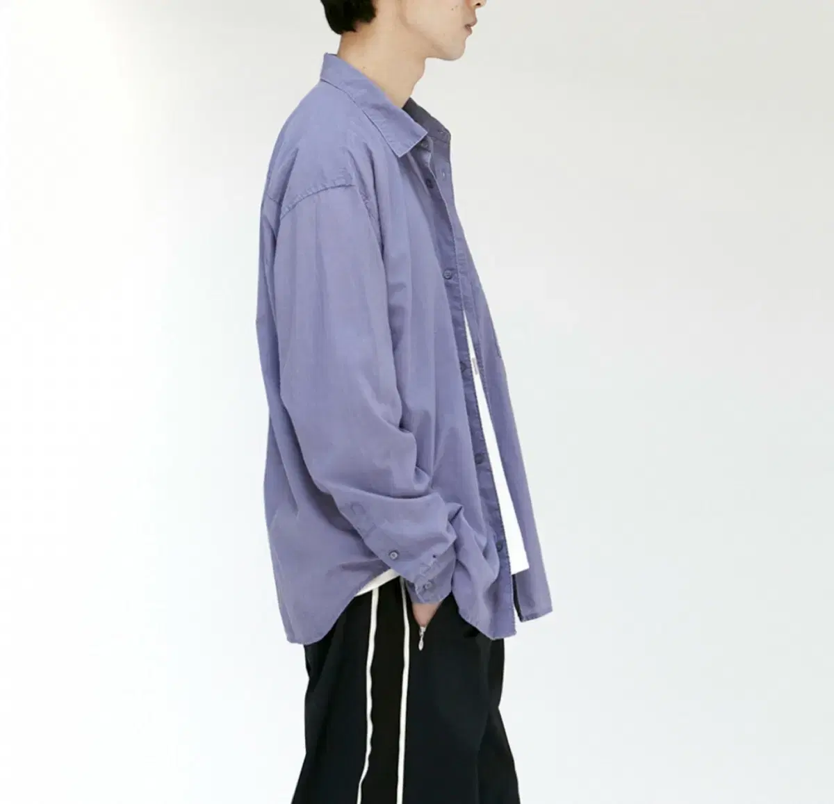 [4]폴리테루 텐코 셔츠 워시드 블루
