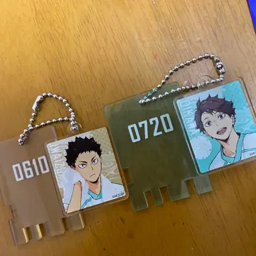 하이큐 극락탕 콜라보 아크릴 키링 오가와 이와이즈미 하지메