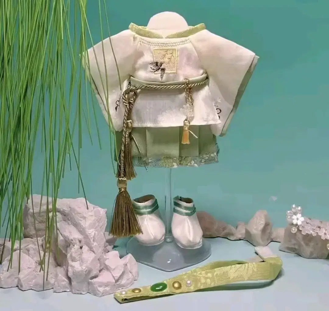 핸드메이드 무사 신령 화이트 세트  20cm 인형 옷