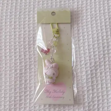 마이멜로디 50주년 기념 키링 꽃 기념일 샵 한정판 산리오