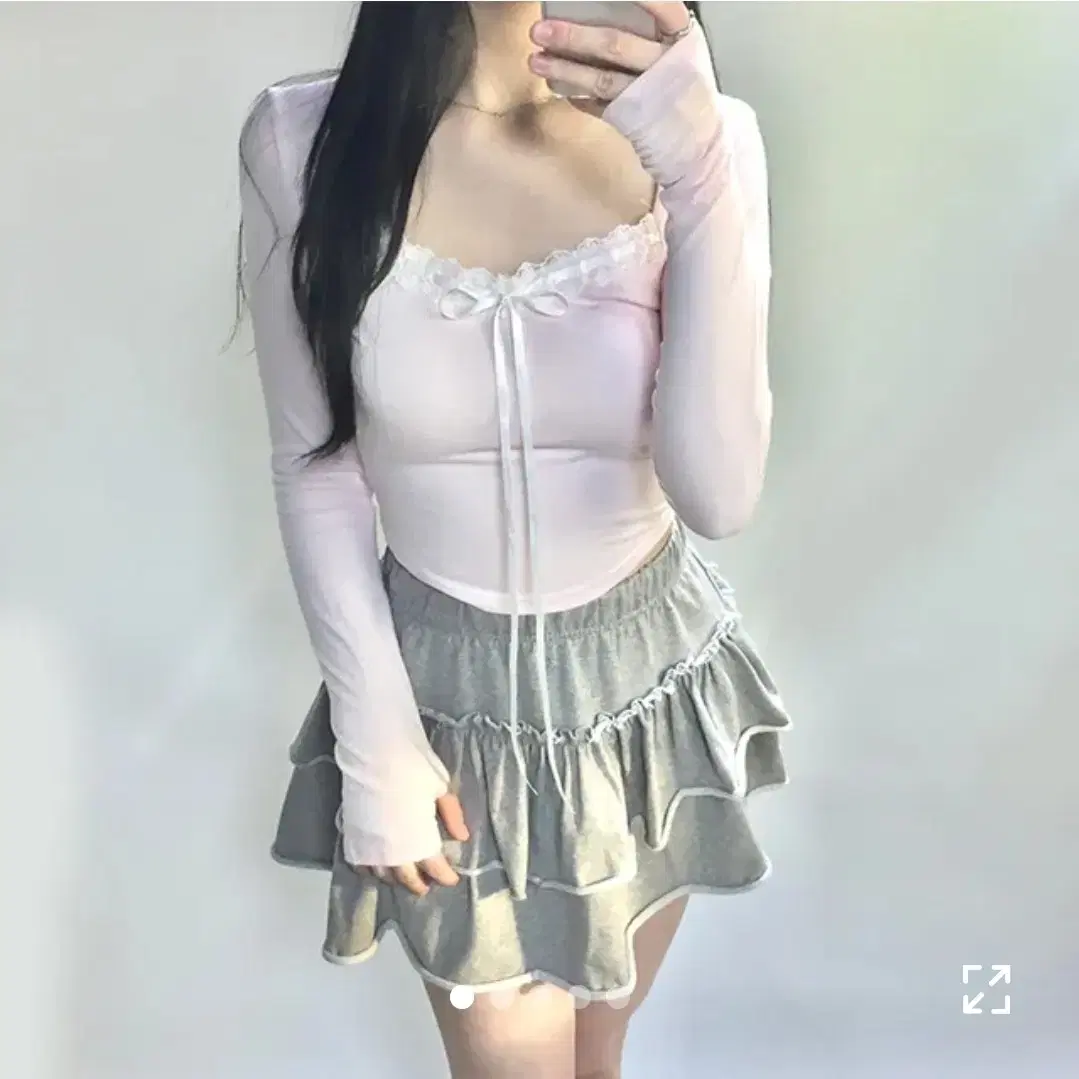 러체 리본 티셔츠(여리청순 딸기우유 발레코어 y2k 핑크 여쿨 쿨톤 벚꽃