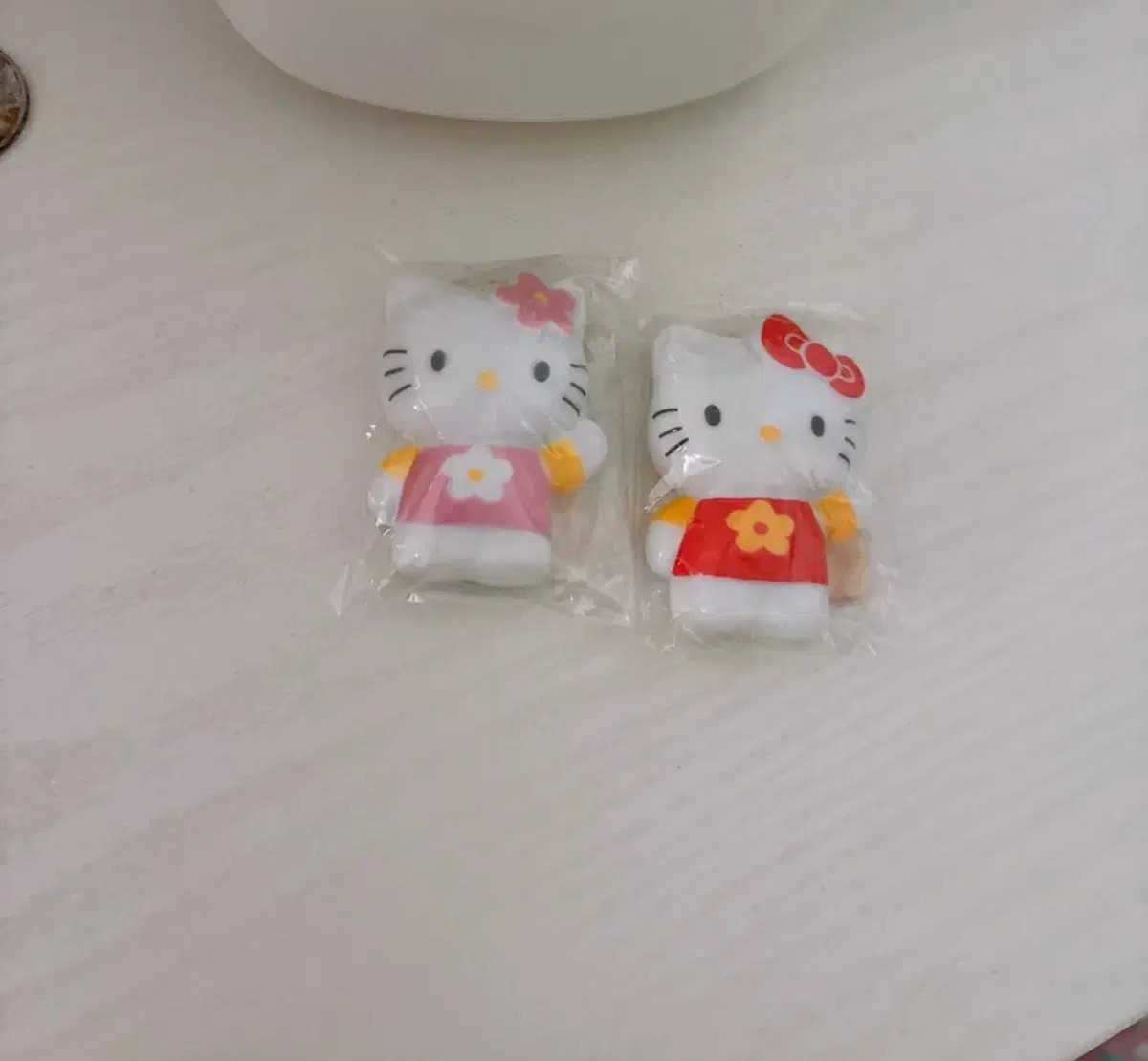 고전 카오하나 키티 도자기 피규어 수저 받침 커트러리 방꾸