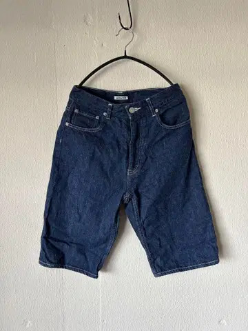 오라리 다크 블루 하프 팬츠 데님
