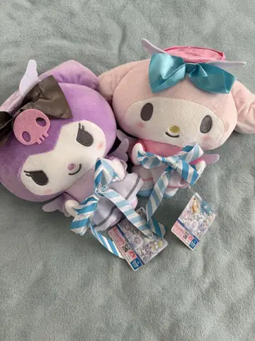 산리오 봉제 인형 2개 세트 쿠로미 마이멜로디 kawaii 연구소