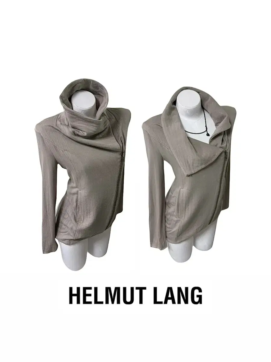 helmut lang 헬무트랭 비대칭 하이넥 집업