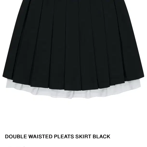 COYSEIO DOUBLE WAISTED PLEATS SKIRT ブラック