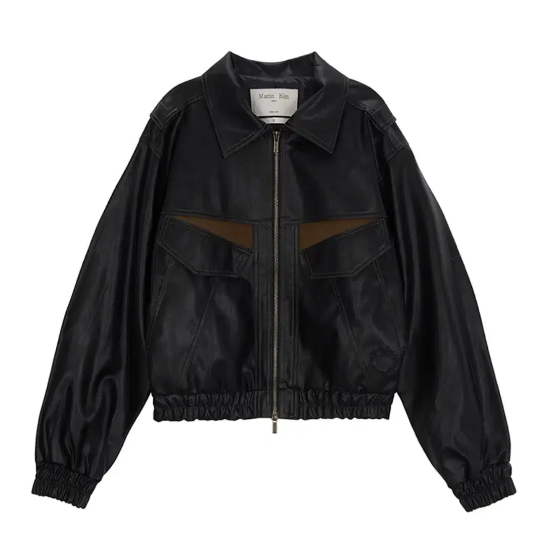 MATIN KIM | 마뗑킴 Leather jacket with a matte finish #마뗑킴