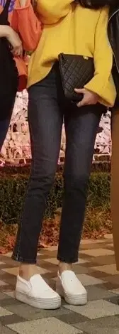 흑청일자바지