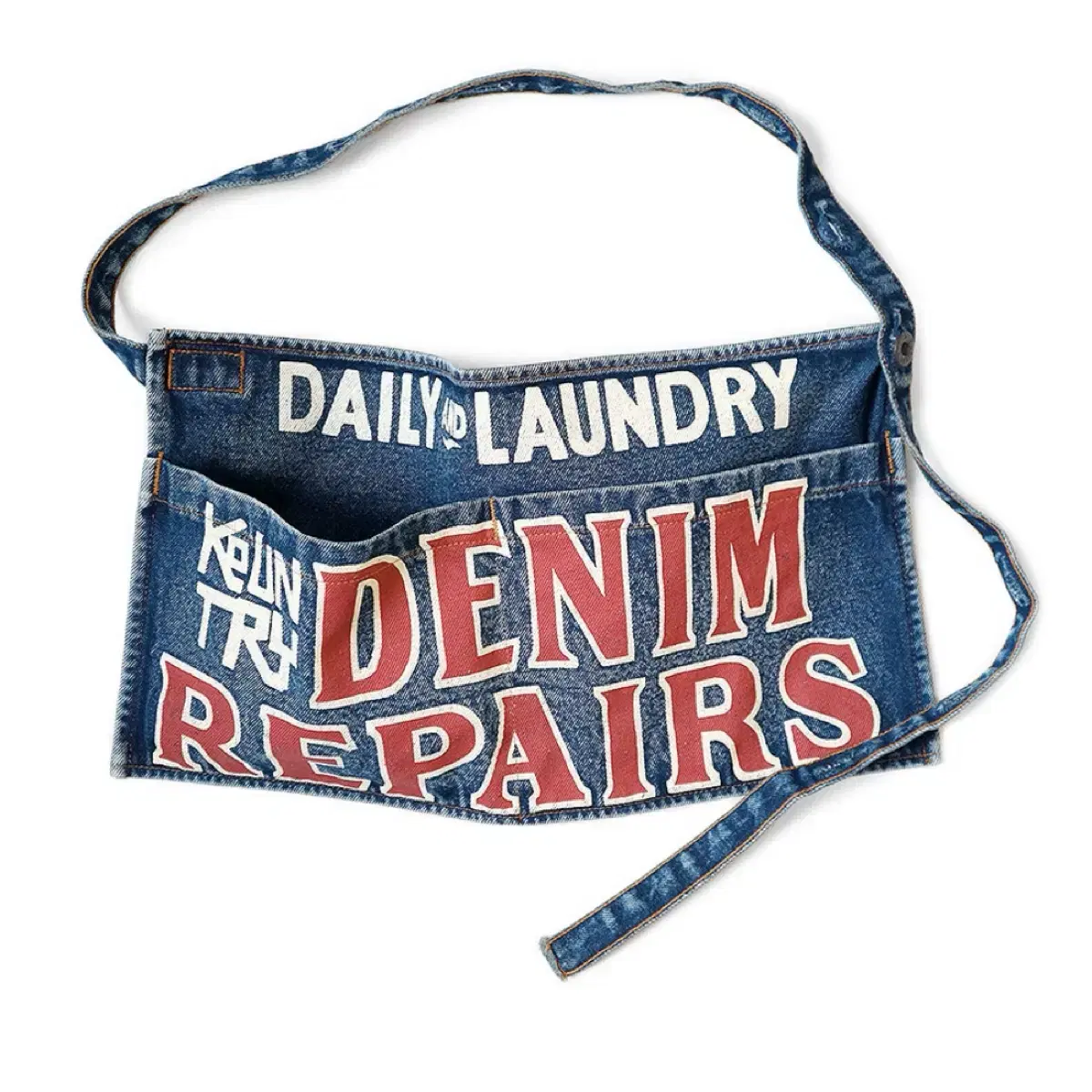 KAPITAL 13oz Denim Damage Short Ad Apron
