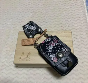 꽃산 카잔 지갑 팩 천연 가죽 벚꽃 교토 데쿠나 장지갑 파우치