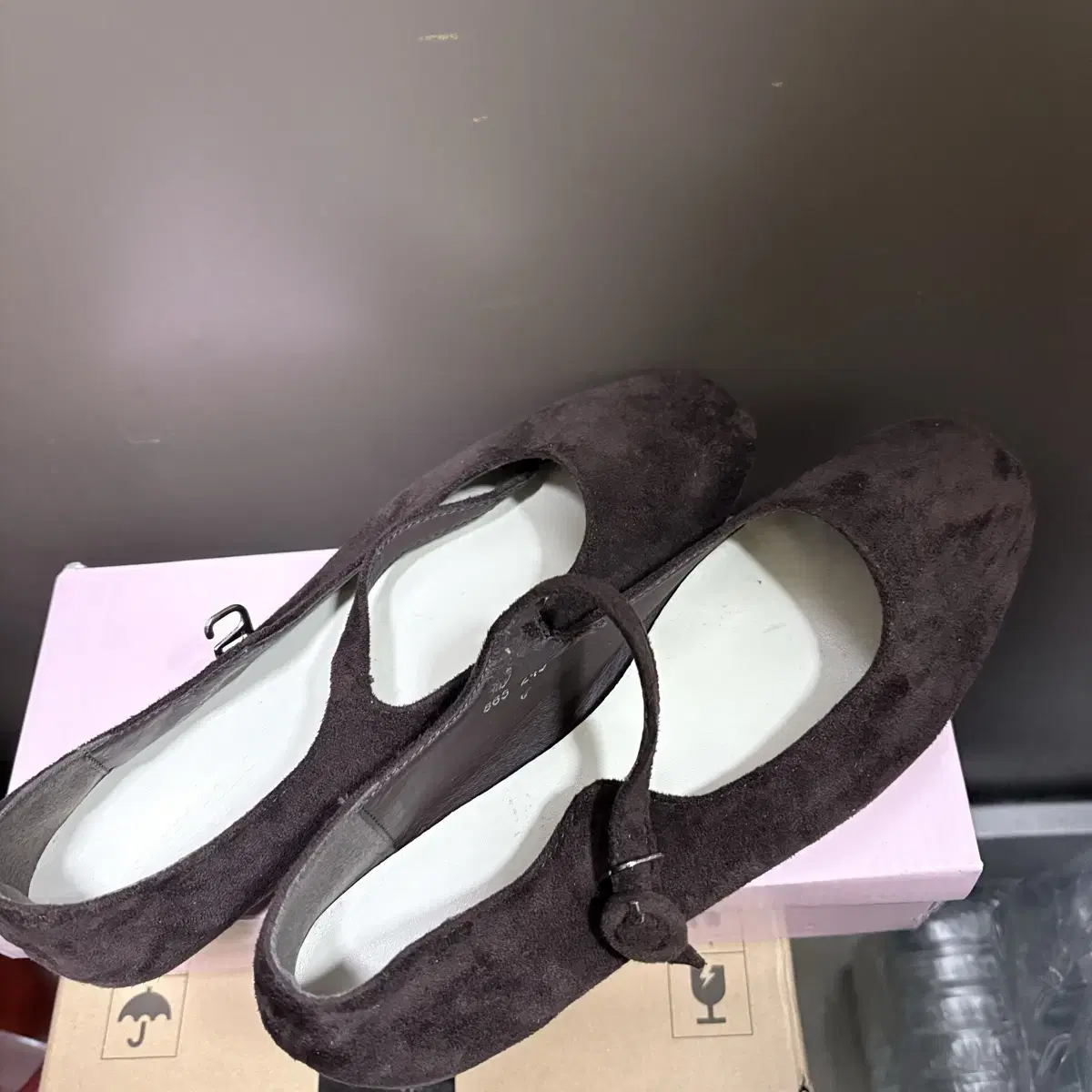 브라운 스웨이드 메리제인 245