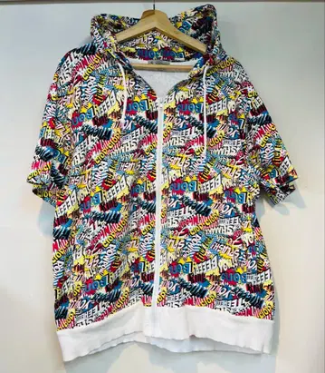 sorridere 컬러풀 그래픽 오버 사이즈 후드티