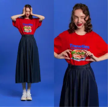 Tnewties 치즈 시식회 하이웨스트 데님 스커트 XS