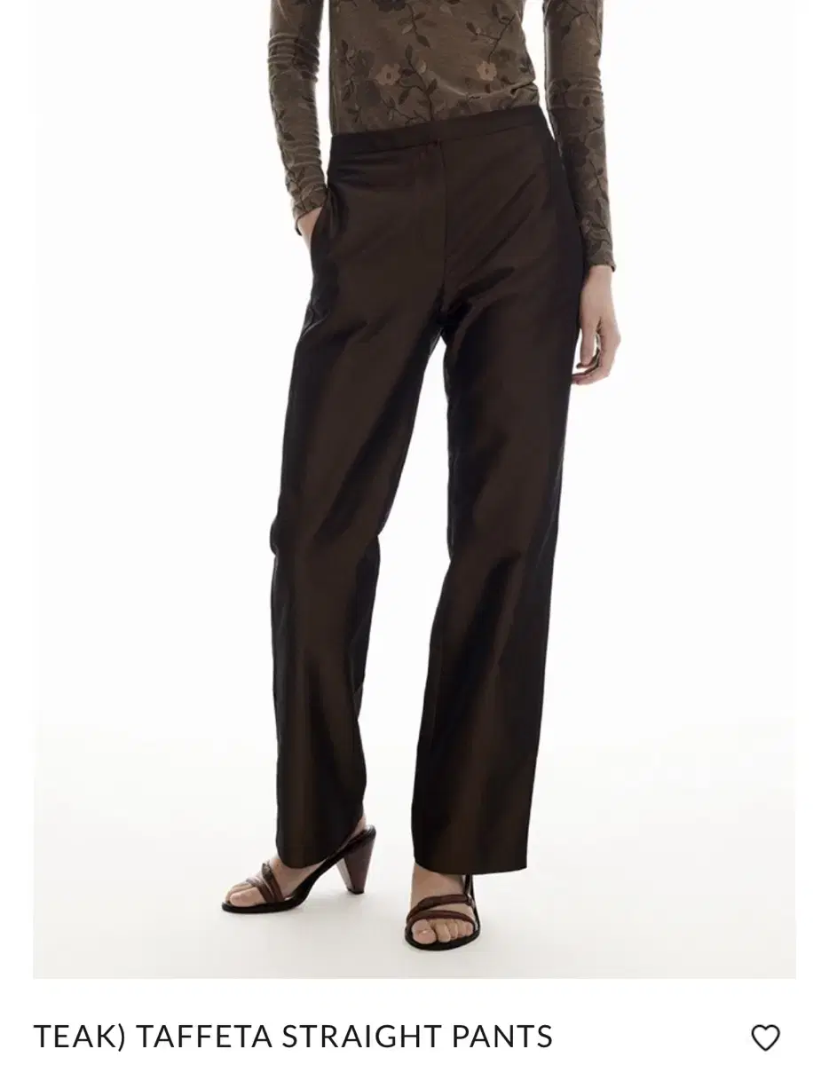 (Teak) teak taffeta straight pants_s