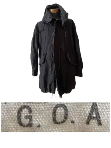 00s 모즈 코트 G.O.A goa 고아 블랙 y2k