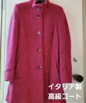 CIVAS 와인 레드 롱 코트 이탈리아제 경량 따뜻함 멋쟁이 알파카