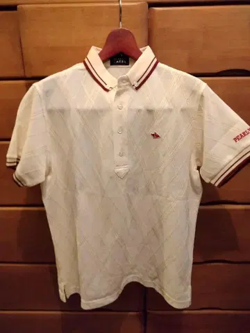 파리게이츠 반팔 피케 셔츠 사이즈 4 아이보리 볼드 체크