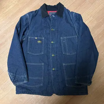 고품질 70년대 USA제 OSHKOSH 다크 네이비 데님 커버올 40R