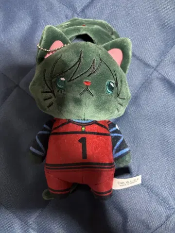 블루 록 withCAT 안대 달린 봉제 인형 키링 이토시 린