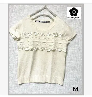 MARYQUANT 마리콴트 리본 니트 새틴 M