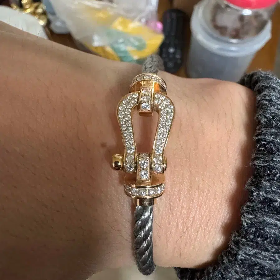 프레드 풀파베 다이아 로즈골드 팔찌 팝니다 )17호