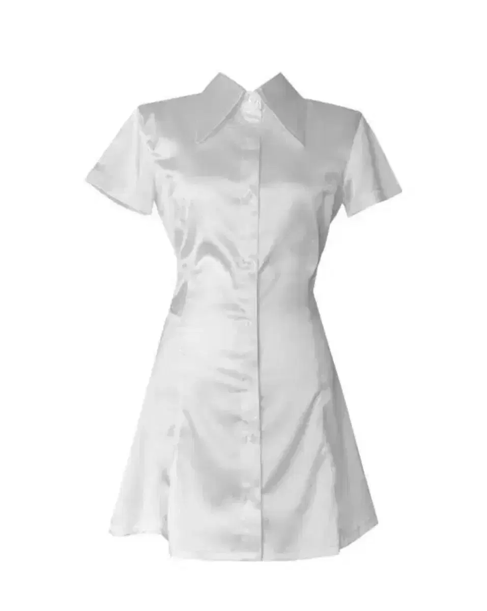 New Product) Bohemian Seoul Satin Shirt Dress S New Version