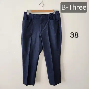 B-Three 옥스퍼드 테이퍼드 팬츠 네이비 38 비쓰리