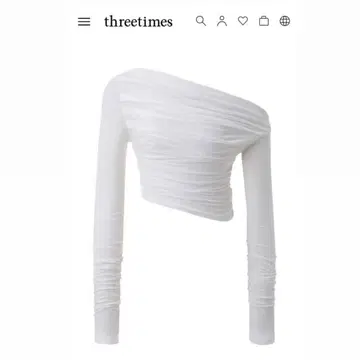 threetimes 드레이프 탑 상의