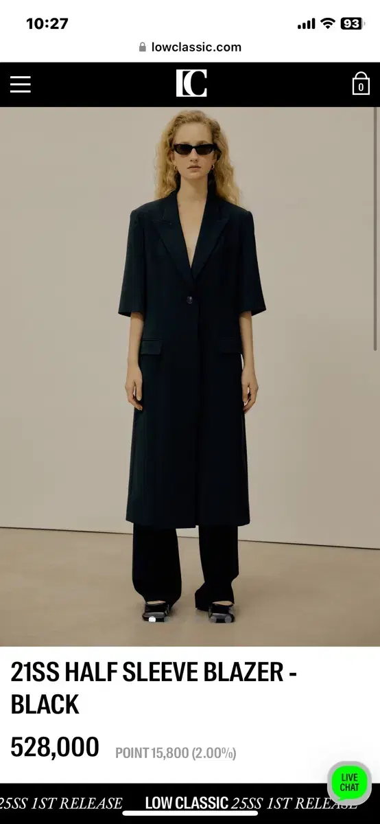 로우클래식 하프 슬리브 블레이저 21SS lowclassic