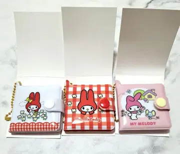 산리오 캐릭터즈 미니 지갑 스타일 메모 마이멜로디 3점