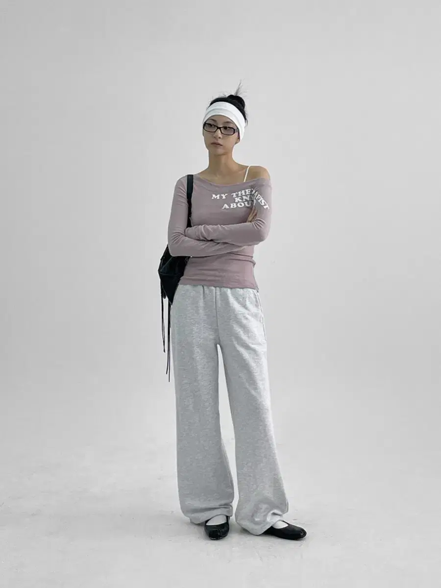 블랙업 호딘 트레이닝 팬츠 화이트 롱