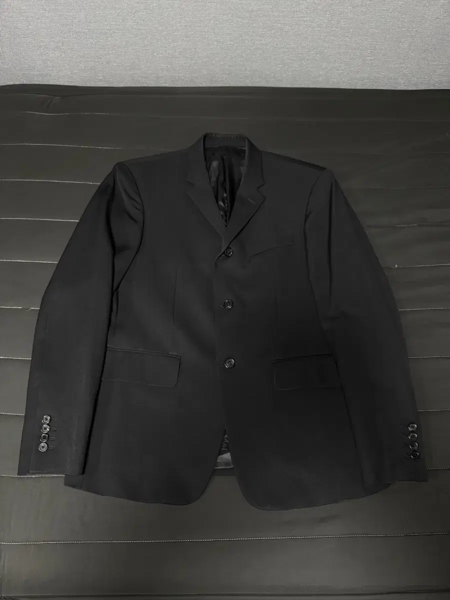 MNGU 19s/s 3버튼 시그니처 울 블레이저 자켓 블랙 (S)