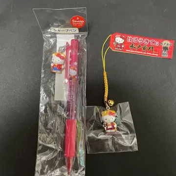 현지 키티 헬로키티 이바라키현 한정판 미토코몬 목걸이 샤프