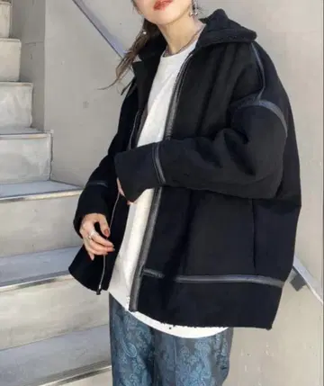 블랙 스웨이드 자켓 캐주얼