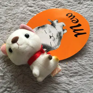 레트로 시나다 고양이 뮤 봉제 인형 마스코트