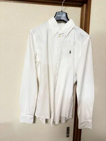 RALPH LAUREN 화이트 긴팔 셔츠 폴로 자수