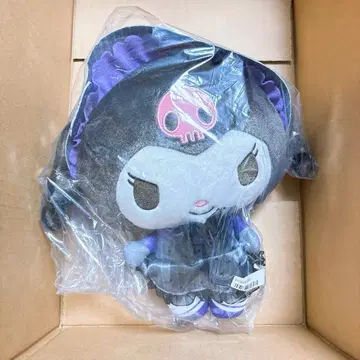 미사용 새상품 산리오 노스탤지어 모노톤 빅 봉제 인형 쿠로미