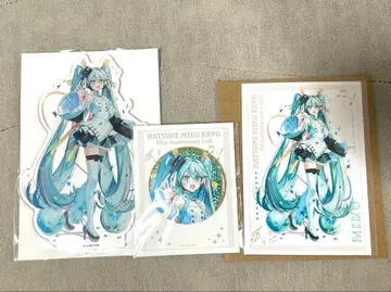 하츠네 미쿠 Expo 10th 아크릴 스탠드 배지 혜택 애니메이트 카페