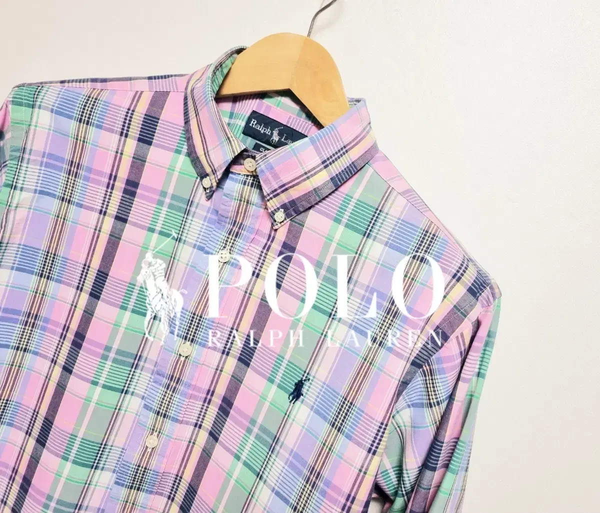 남성 폴로 랄프로렌 POLO 마드라스 긴팔 남방 셔츠