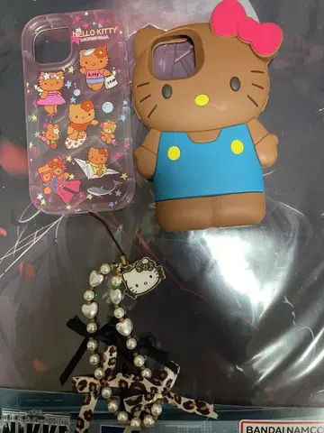 아이폰 스마트폰 케이스 키티 일광화상 검은색 화장을 한 스트랩 아베이
