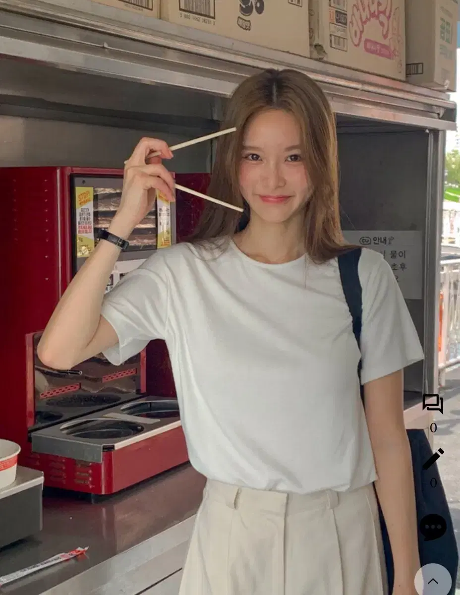 새상품)앤드오브 반팔티셔츠 온비전 람비 온더팔레트 인펠트 피치글로우 핀르