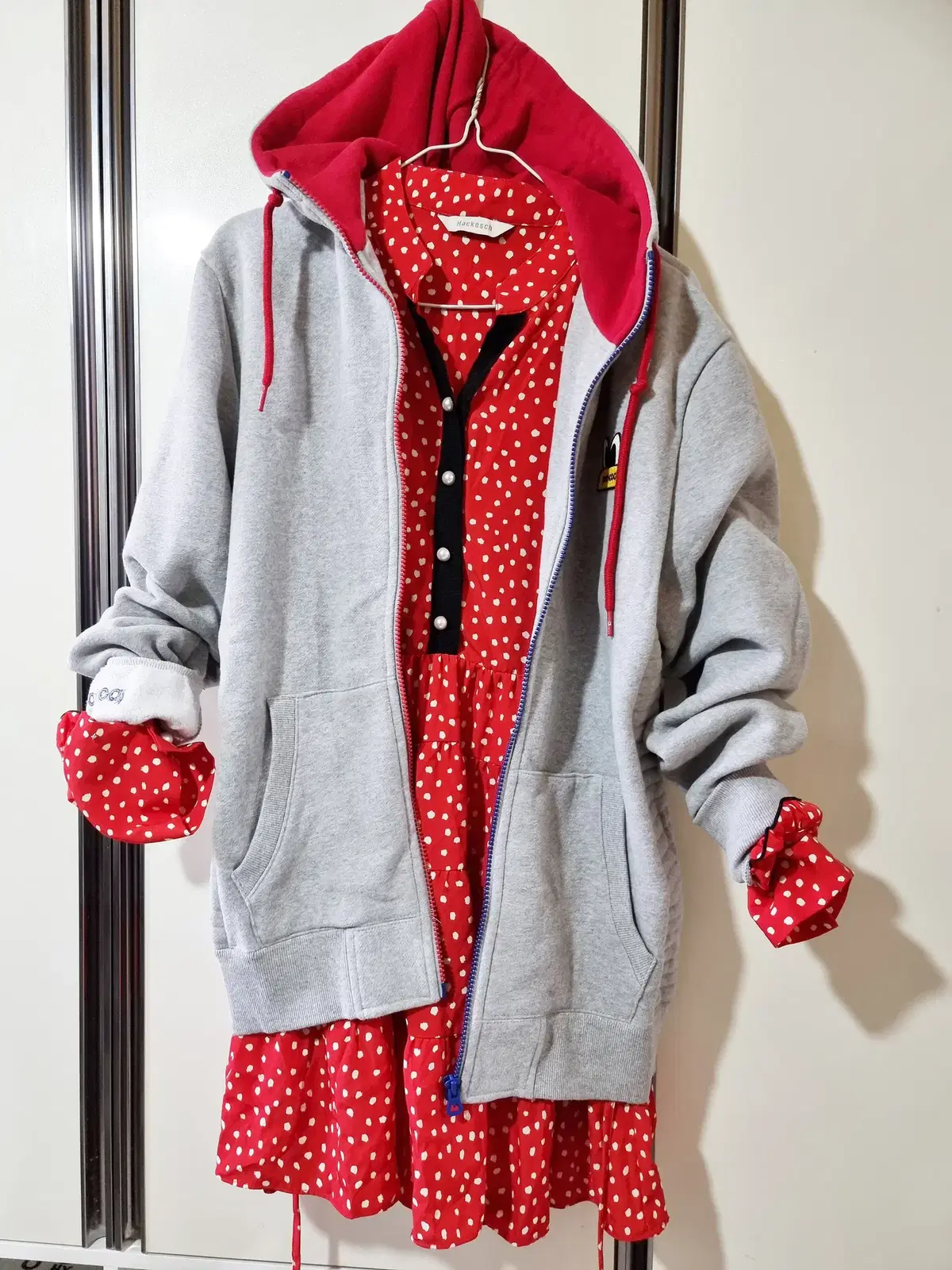 Pancake Hooded Zip-up Unisex M Lining Thick Winter Zip-up Hoodie