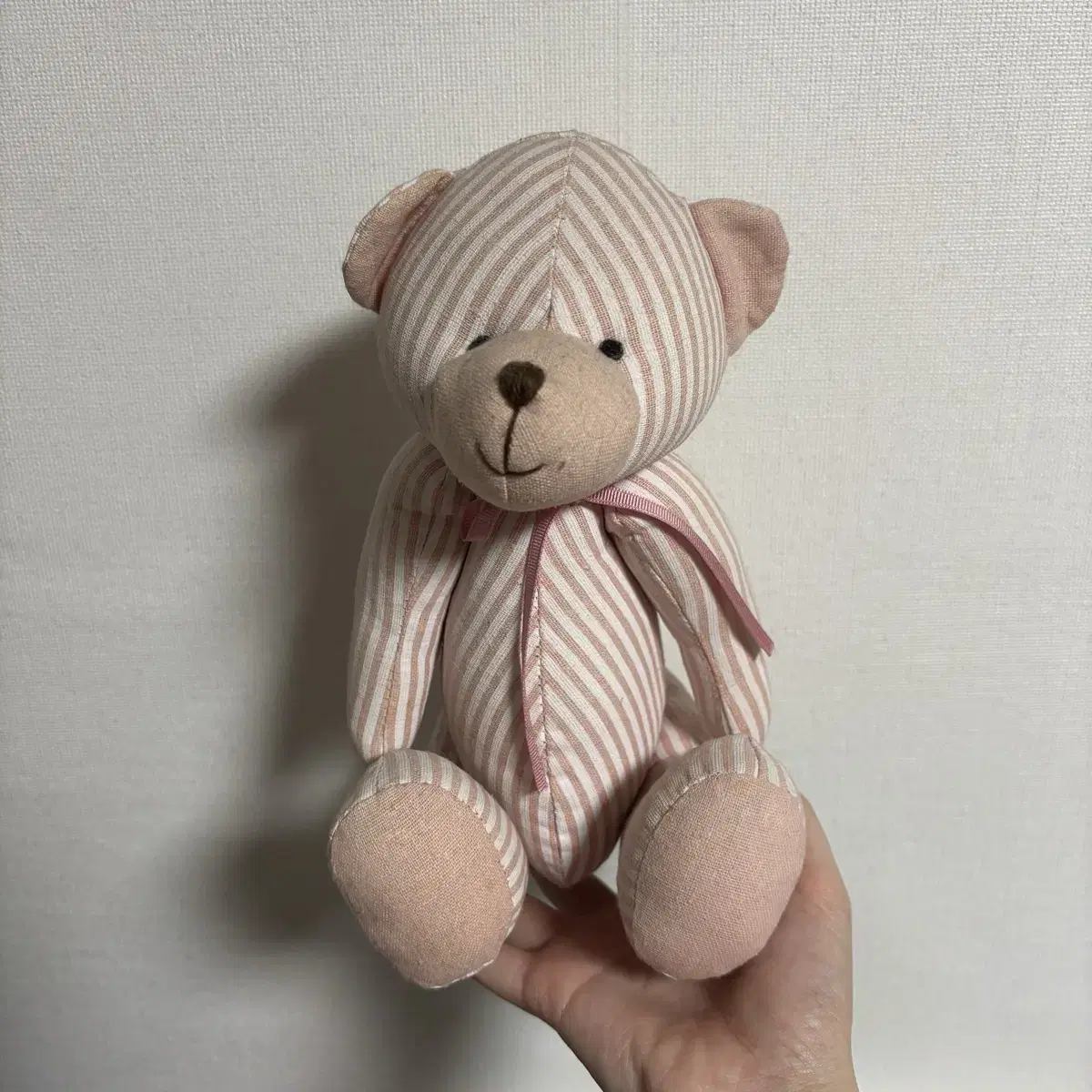 고전 분홍 곰돌이 인형