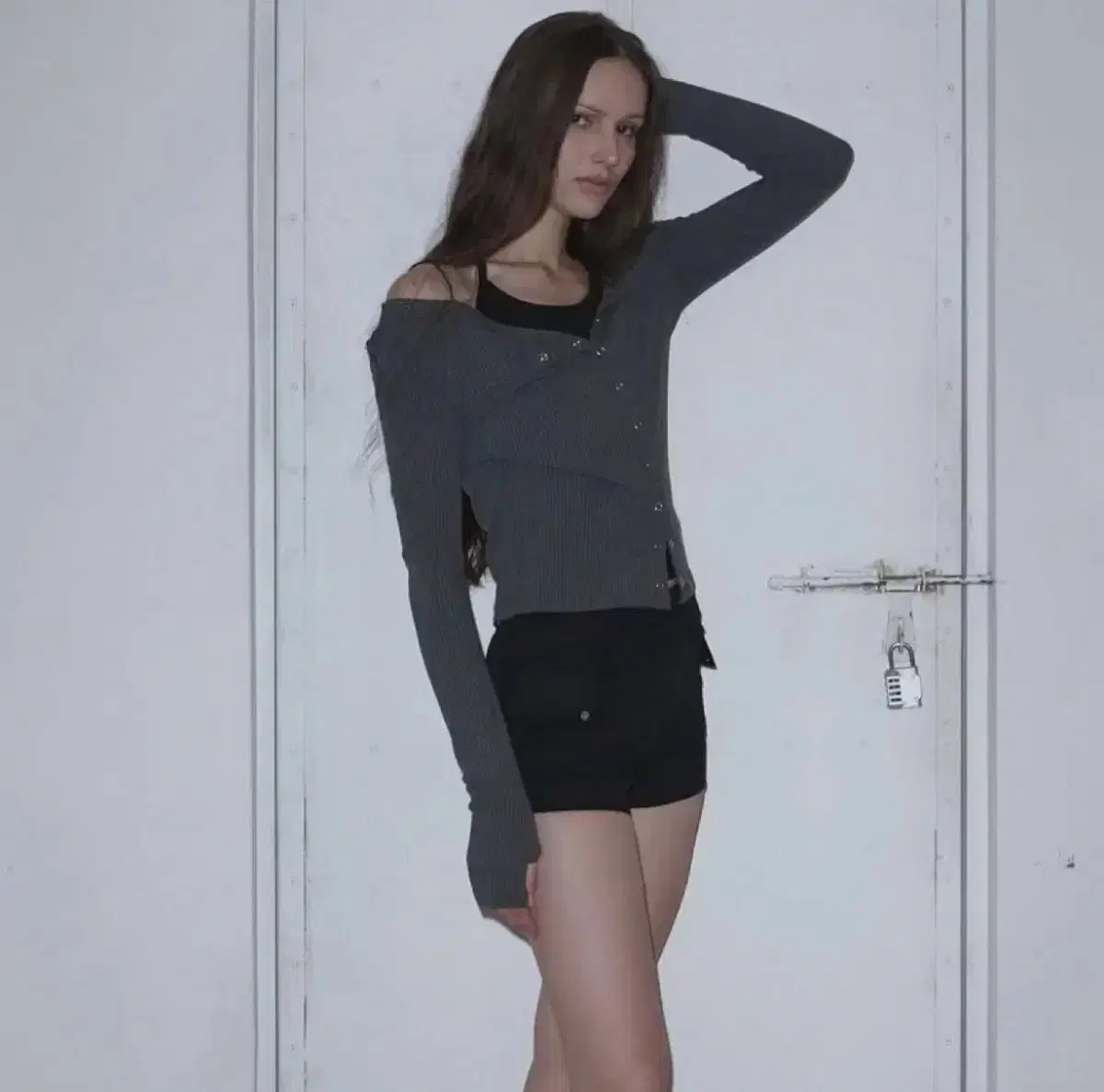 새상품)inegi 이네기 카고 쇼츠 숏팬츠 블랙 s