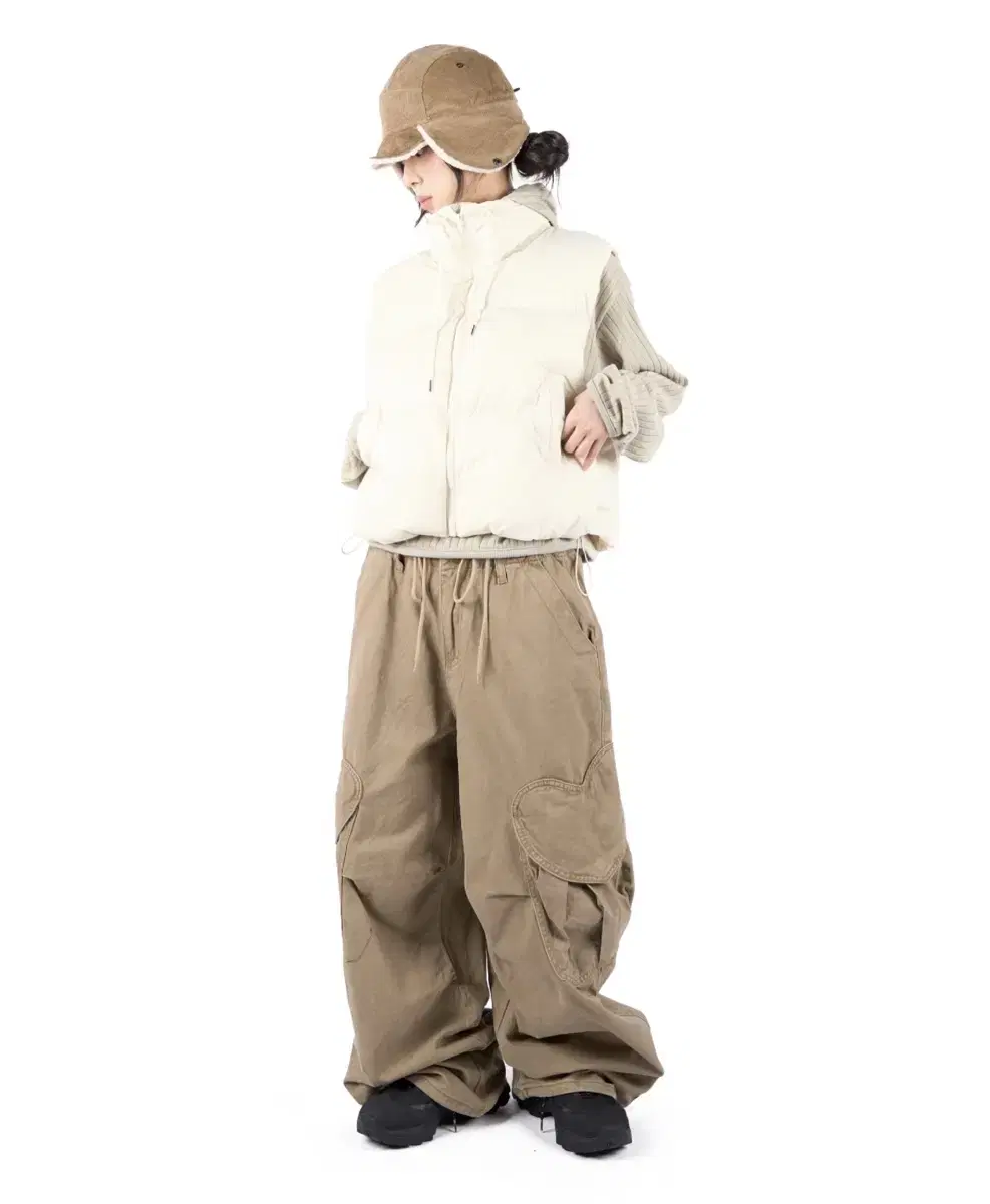 릿킴 MOS PADDED VEST 패딩조끼 화이트 아이보리