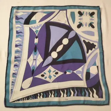 에밀리오 푸치 실크 스카프 기하학 패턴 머플러 스톨 숄